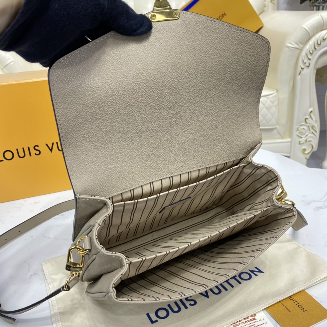 Louis Vuitton POCHETTE METIS Handbag Monogram Empreinte M44881 Tourterelle Grey